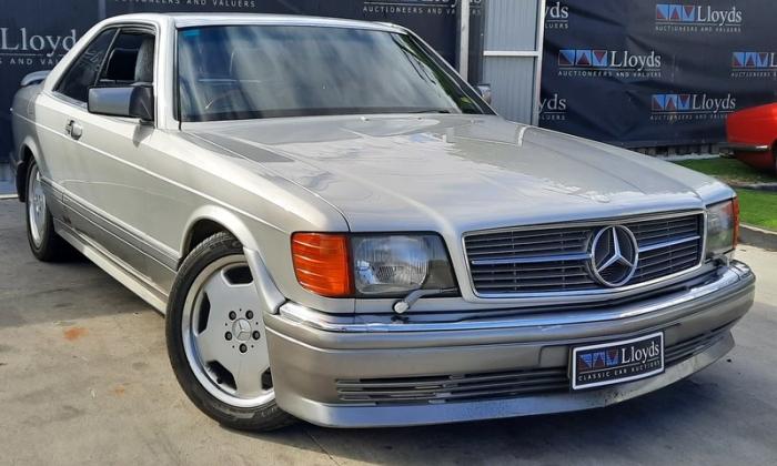 1986 Smoke Silver Mercedes 560SEC with Lorinser body kit C126 images (1).jpg