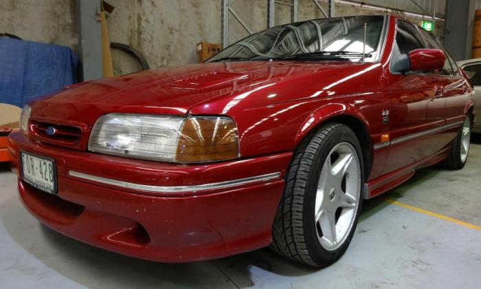 1994 Ford Fairmont Ghia ED Allan Moffat HO Special  Edition Red (1).jpg