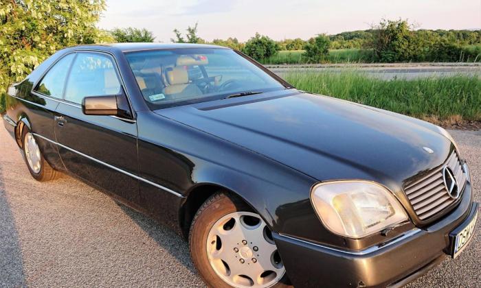 Dark Grey 1993 Mercedes 500SEC C140 (5).jpg