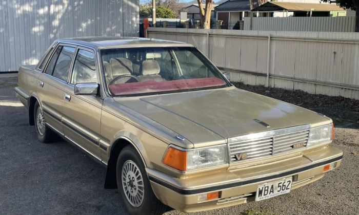 For sale 1985 Nissan 300C Cedric sedan Australia gold (1).png