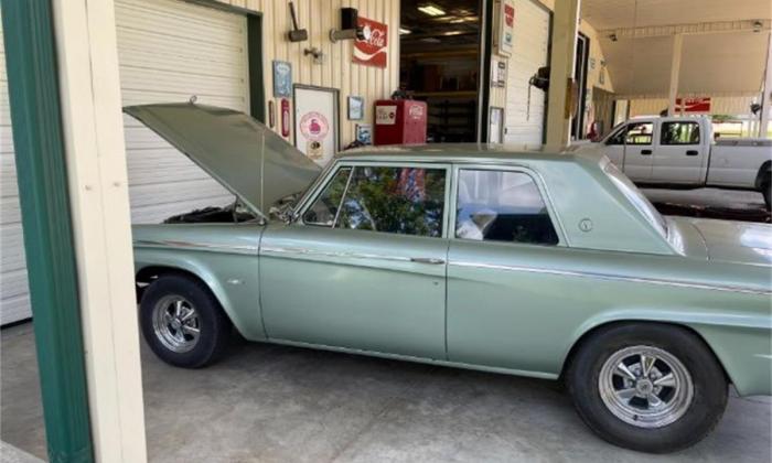 Hot rodded 1965 Studebaker Commander 2 door green (1).jpg