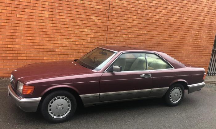 Maroon burgundy Mercedes 560 SEC coupe Australia W126 images (7).jpg