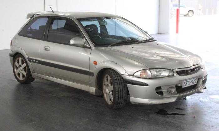 Proton Satria GTi Australia silver images 2003 model hatch unrestored (2).jpg