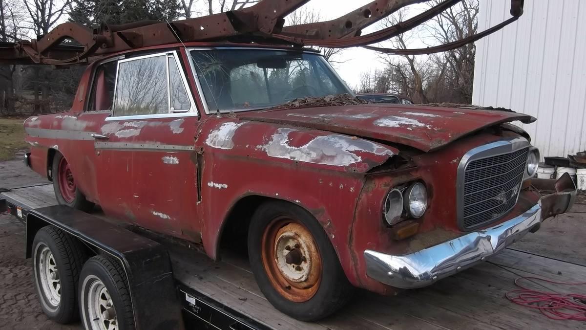 1963 Studabaker Lark Daytona hardtop red images wreck unrestored (20).jpg