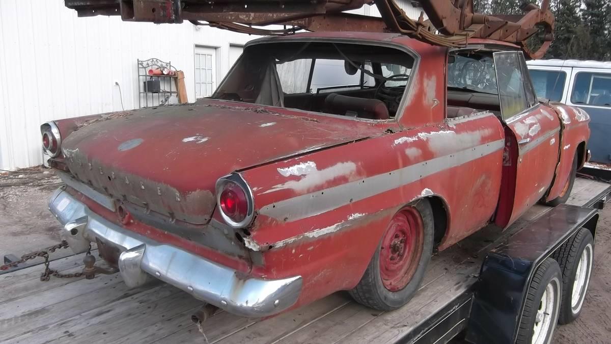 1963 Studabaker Lark Daytona hardtop red images wreck unrestored (9).jpg