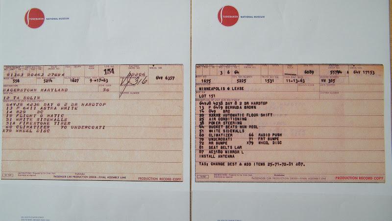 1964 Astra White Daytona Studebaker hardtop with production order papers (2).JPG
