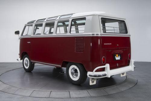 1966 Samba Burgundy and Ivory rear boot and bumper.jpg