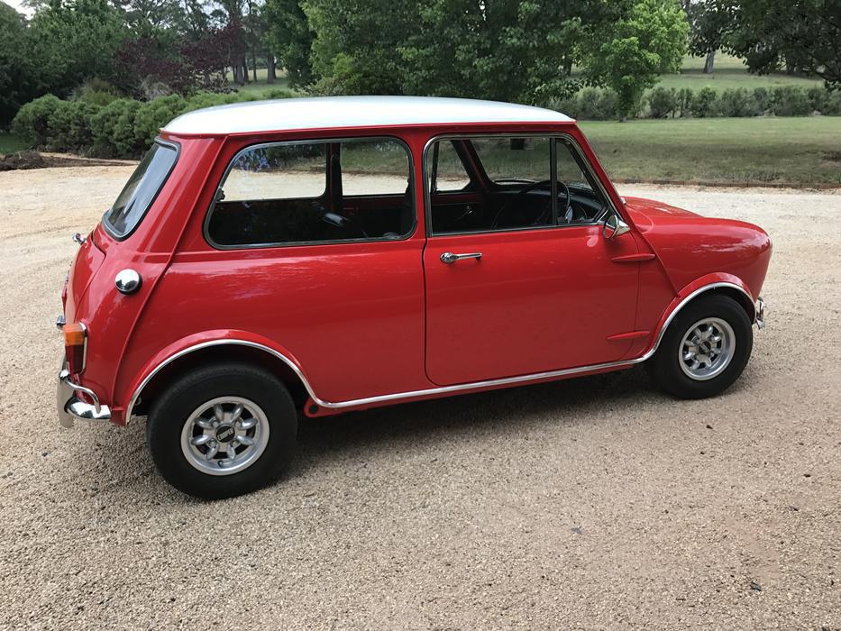 1970 Australian MK2 Morris Cooper S Classic Register Jet Red with white roof images (1).jpg