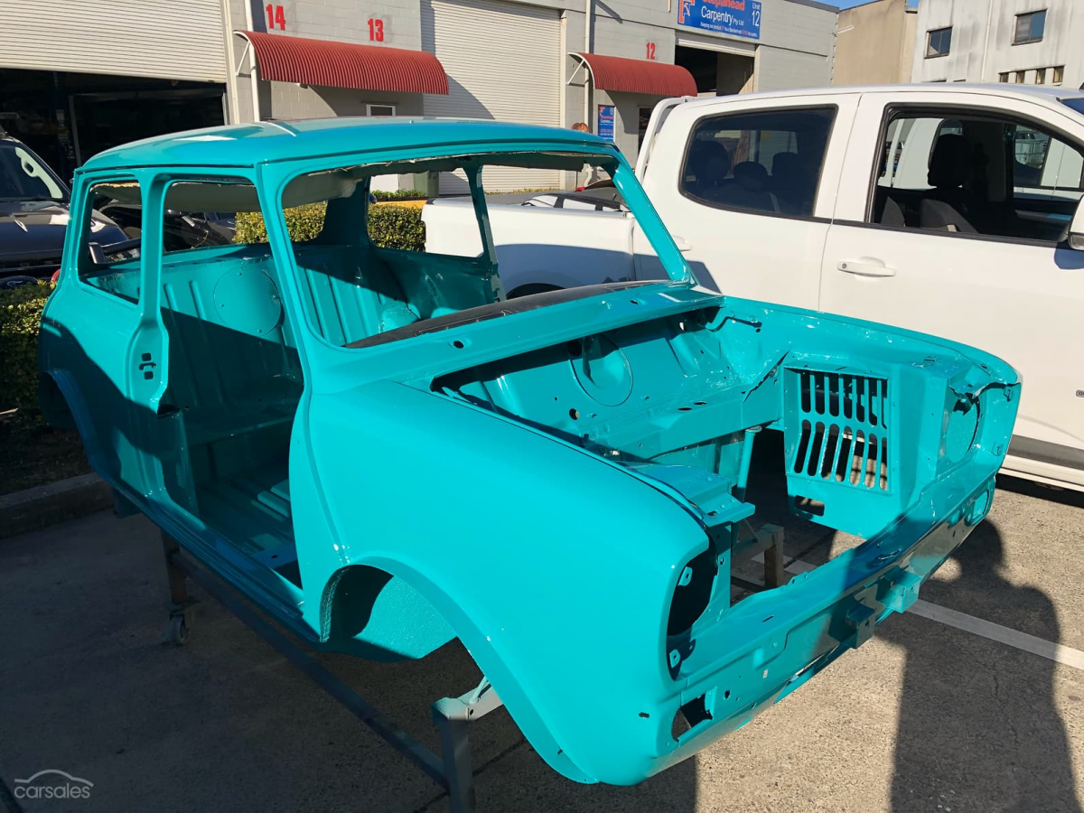 1972 Gambier Turquoise Mini Clubman GT Australia restoration images (4).png