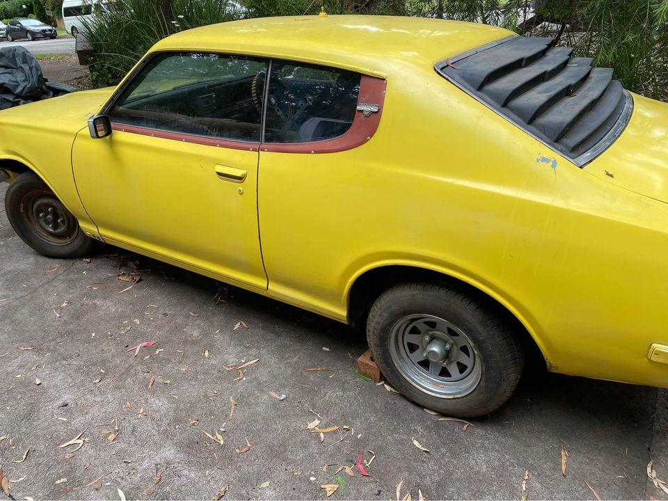 1973 Datsun 180B Coupe SSS yellow paint project 2022 for sale (4).jpg