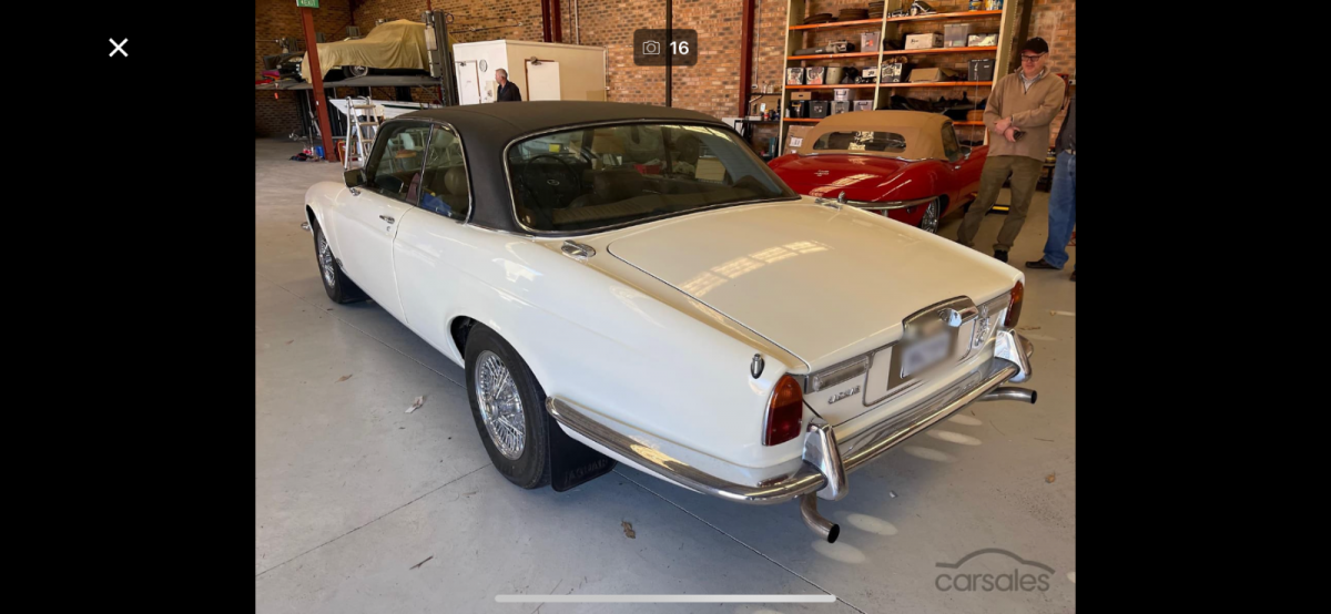 1976 Jaguar XJC Coupe 6 cylinder 4.2 white coupe Australia (6).png