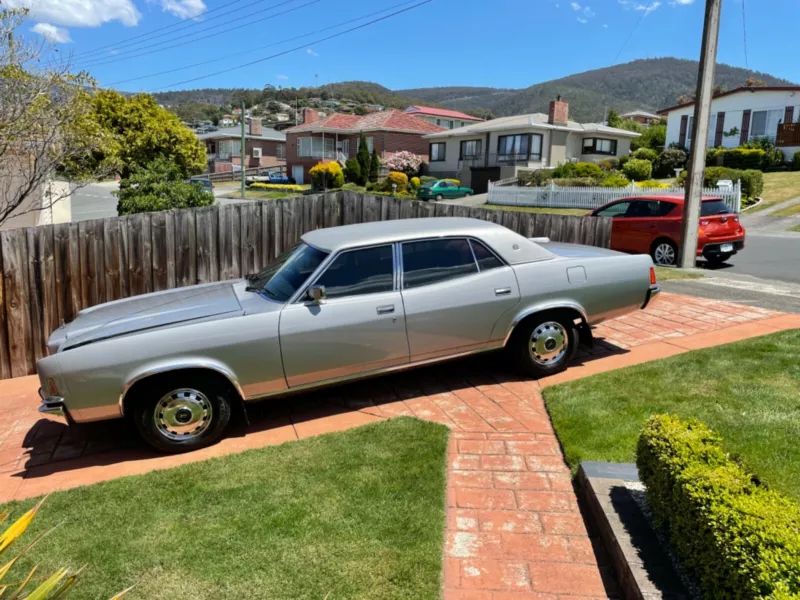 1977 Ford ZH LTD Silver Monarch for sale Australia red cloth trim Tasmania (1).png