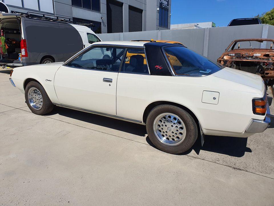 1978 Mitsubishi Scorpion white Dodge Challenger coupe (1).jpg