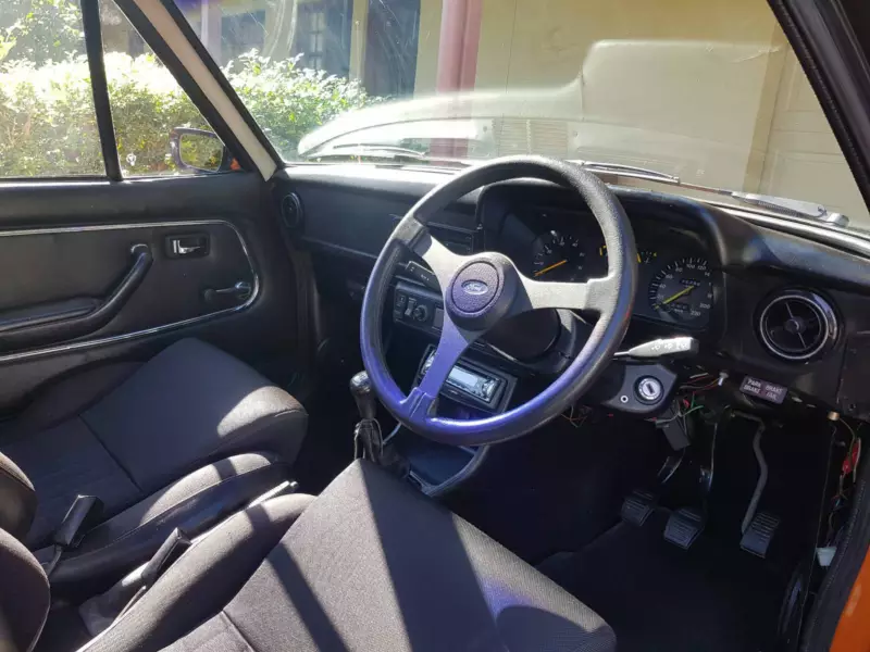 1979 Ford Escort MK2 RS2000 Sedan Burnt orange Australia 2018 (5).png