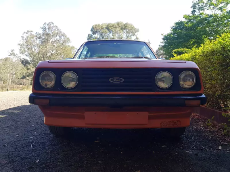 1979 Ford Escort MK2 RS2000 Sedan Burnt orange Australia 2018 (8).png