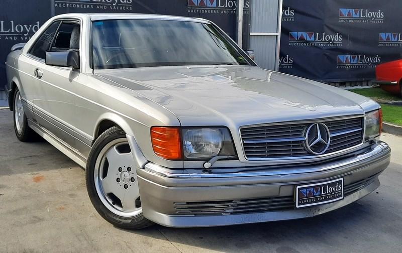 1986 Smoke Silver Mercedes 560SEC with Lorinser body kit C126 images (1).jpg