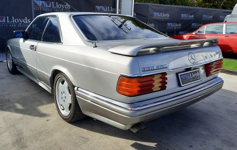 1986 Smoke Silver Mercedes 560SEC with Lorinser body kit C126 images (2).jpg