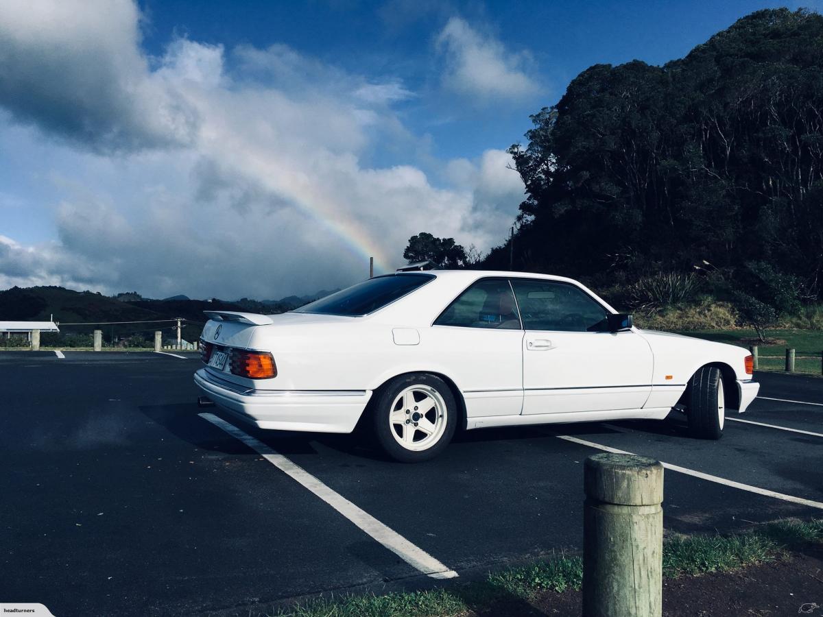 1988 Mercedes 420 SEC coupe white with red cloth trim images (10).jpg