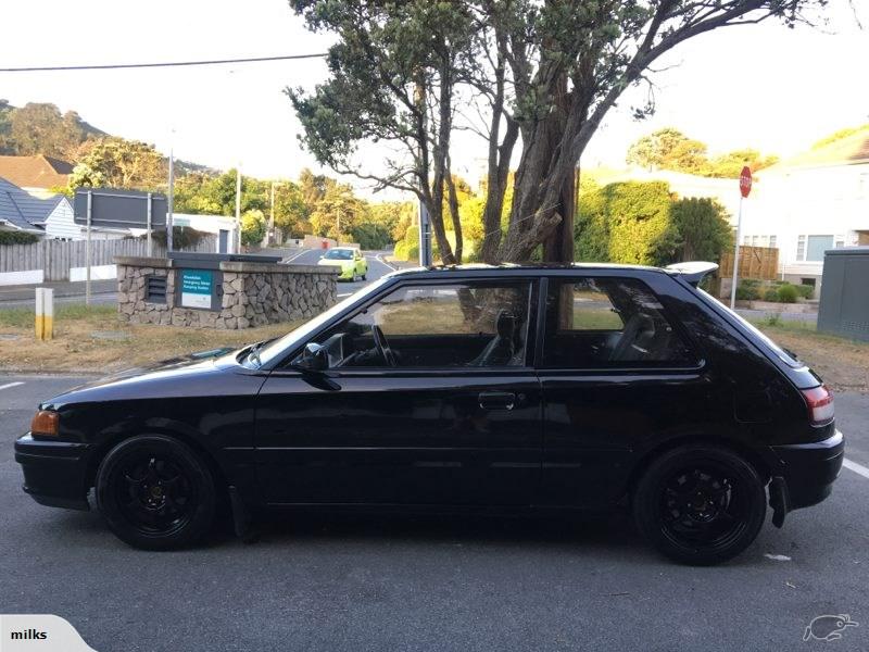 1990 Mazda GT-X Familia Turbo hatch black paint images (8).jpg