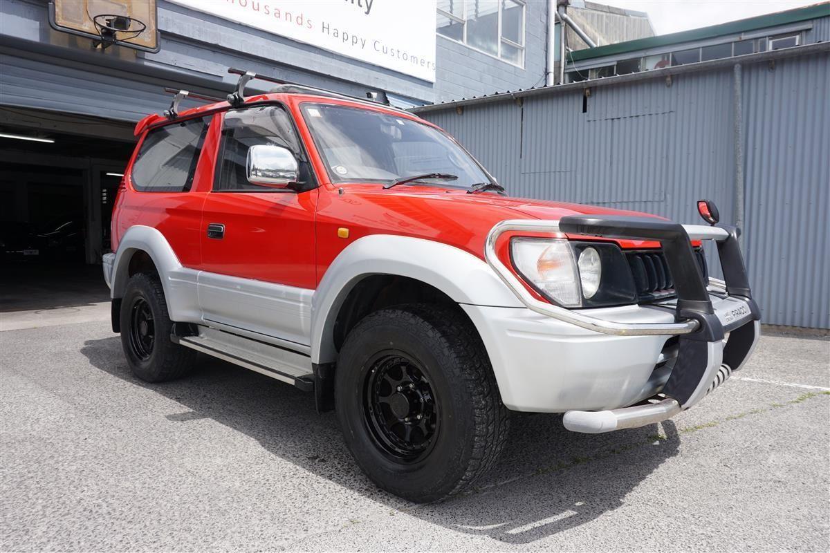 1996 Toyota Land Cruiser Prado J90 SWB 3 door JDM import NZ RHD images red on silver (1).jpg