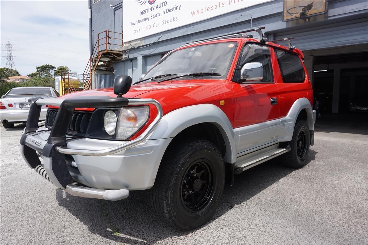 1996 Toyota Land Cruiser Prado J90 SWB 3 door JDM import NZ RHD images red on silver (6).jpg