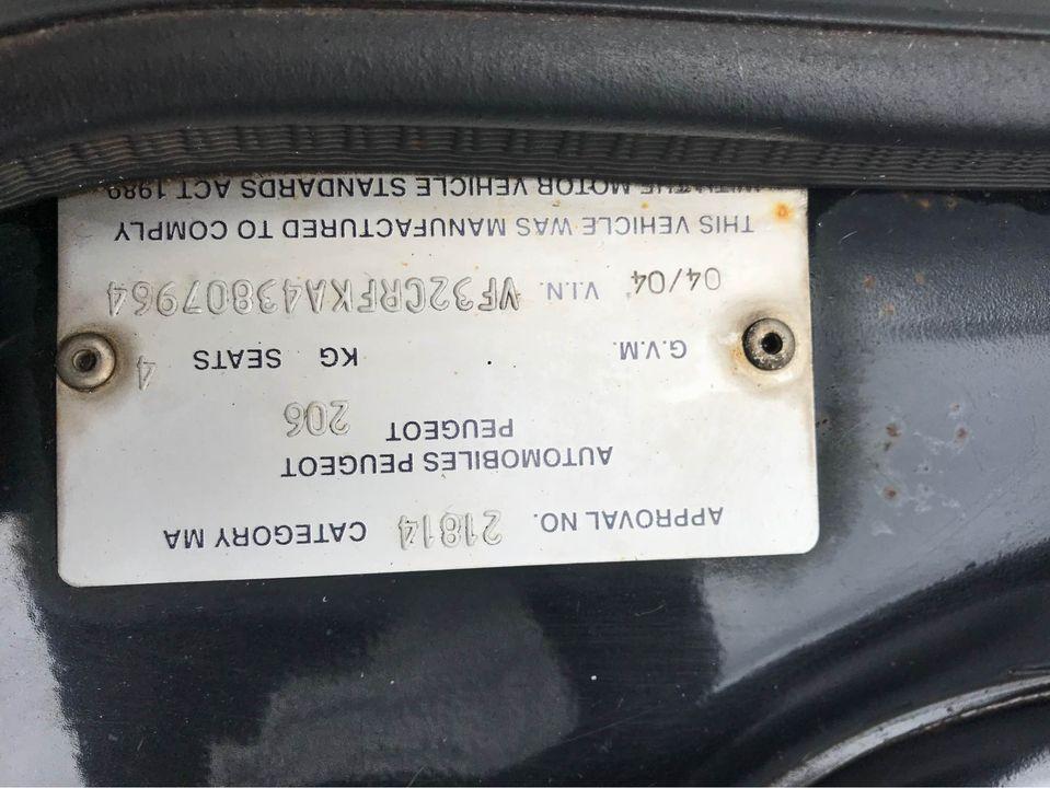 2004 Peugeot 206 GTI 180 Black hatch Feb 2021 Australia (8).jpg