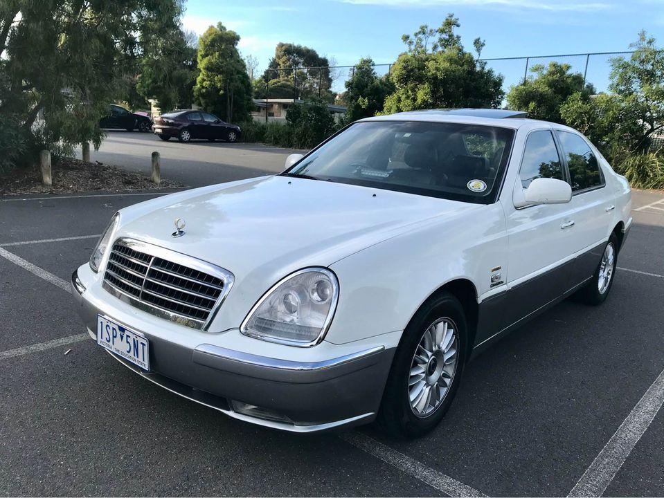 2007 Ssangyong Chairman Australia white over grey classic sedan images (4).jpg