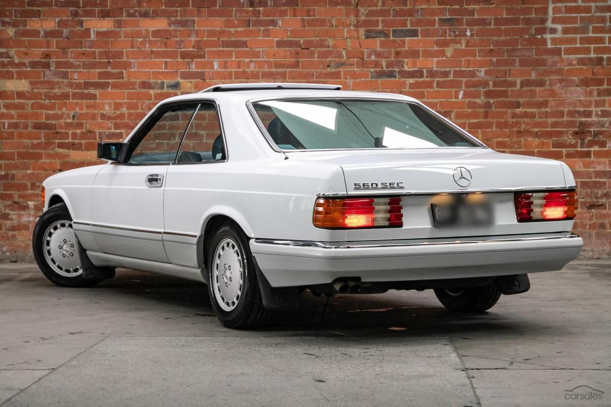 Arctic White 1989 Mercedes 560SEC two tone Australian delivered images (1).jpg