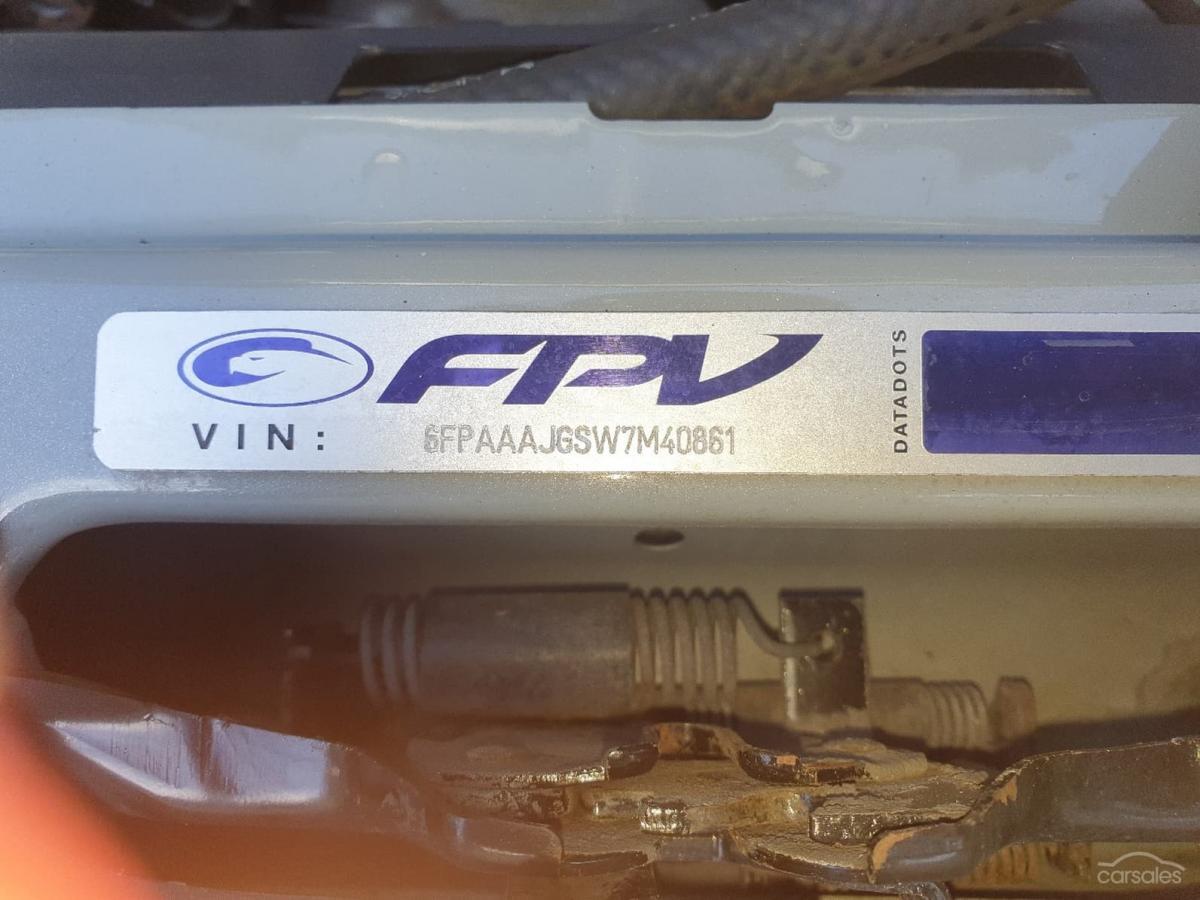 BF F6 Typhoon falcon 2007 R spec VIN number chassis number.jpg