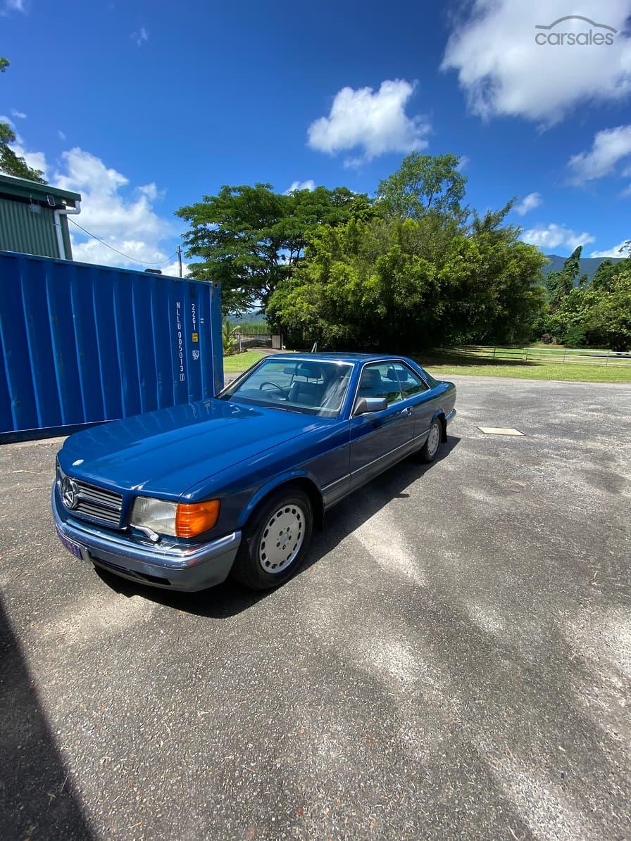 Blue 1989 Mercedes C126 W126 560 SEC coupe Australia (3).jpg