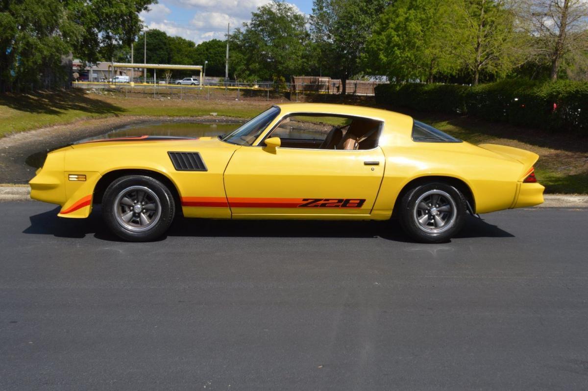 Bright yellow 1979 Chev Camero images restored (1).jpg