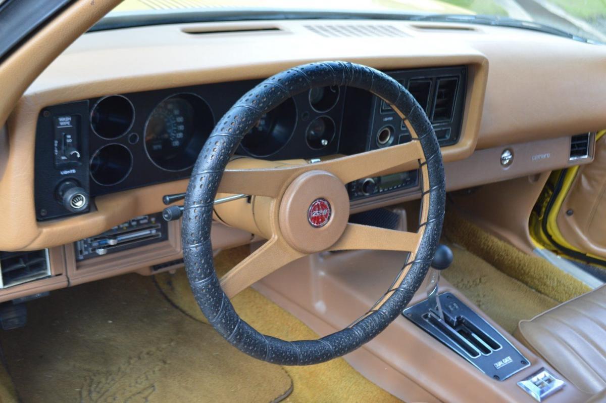 Bright yellow 1979 Chev Camero images restored (18).jpg
