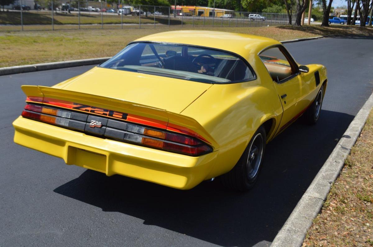 Bright yellow 1979 Chev Camero images restored (4).jpg
