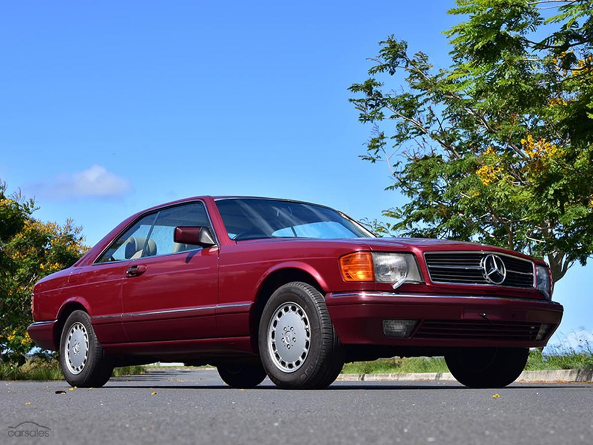 Burgundy maroon Mercedes 560SEC Australian delivered coupe car images (1).jpg