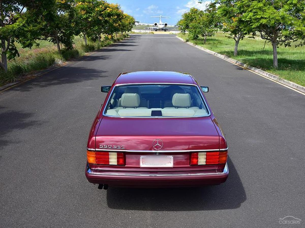 Burgundy maroon Mercedes 560SEC Australian delivered coupe car images (19).jpg