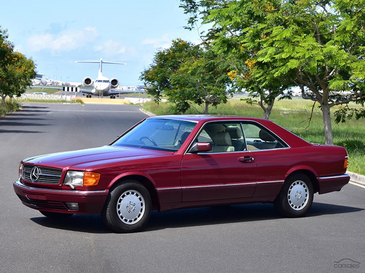 Burgundy maroon Mercedes 560SEC Australian delivered coupe car images (21).jpg