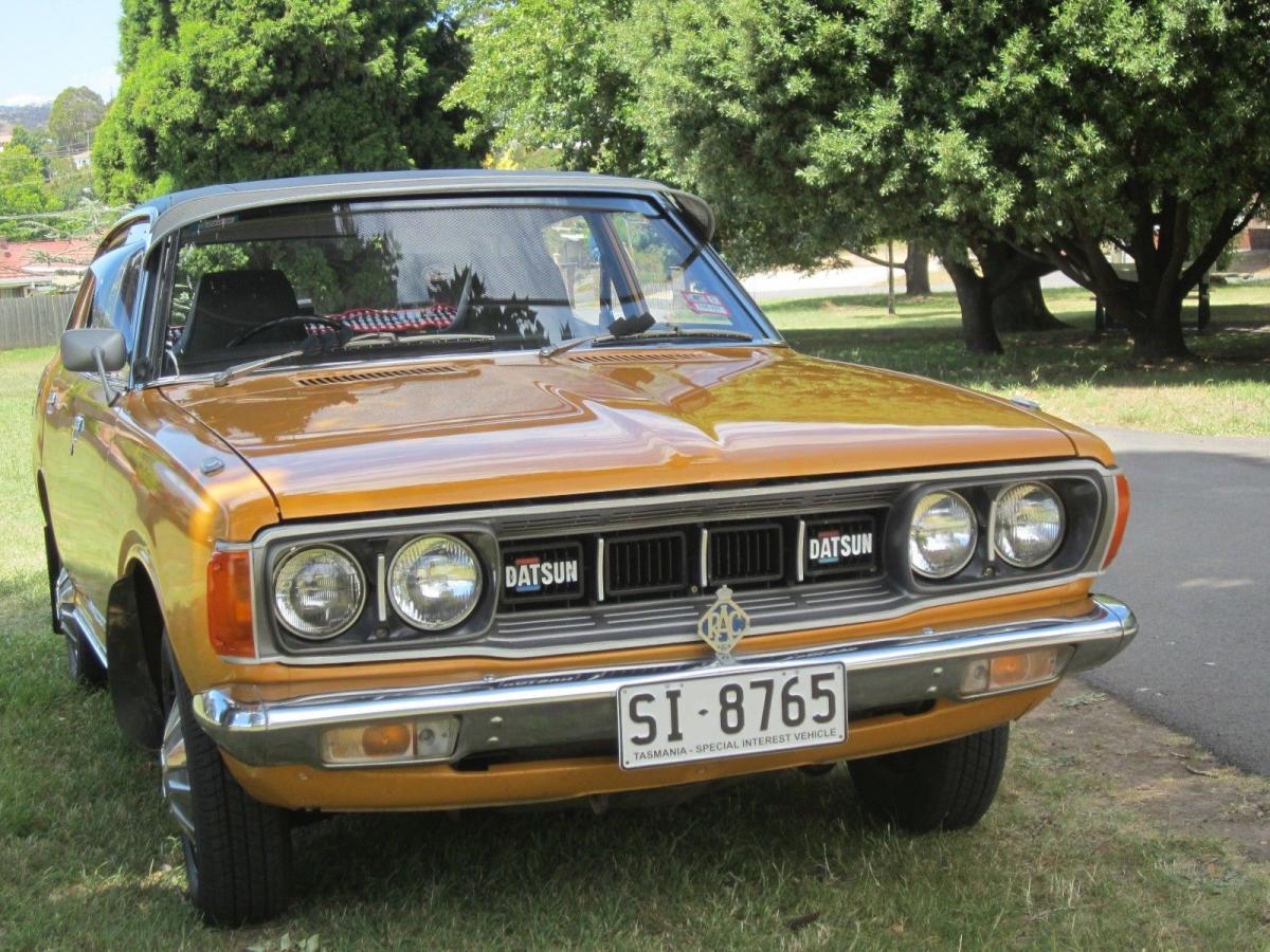 Burnt Orange Datsun 180B Sedan unrestored original Australia (4).jpg