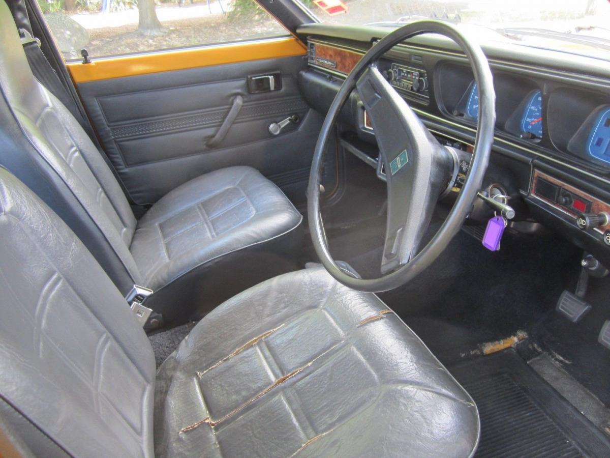 Burnt Orange Datsun 180B Sedan unrestored original Australia (9).jpg