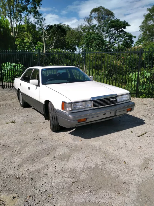 For sale - 1987 Mazda 929 hardtop sedan white over grey Australia (1).png