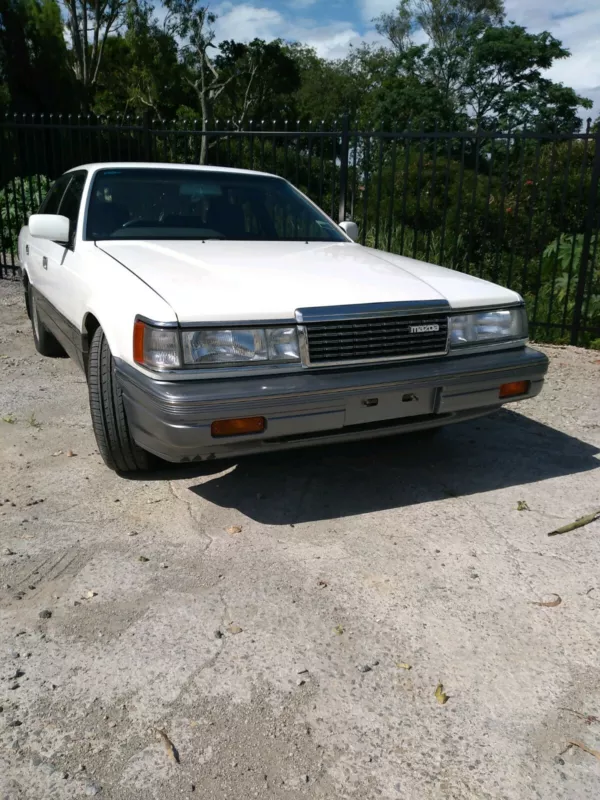 For sale - 1987 Mazda 929 hardtop sedan white over grey Australia (4).png