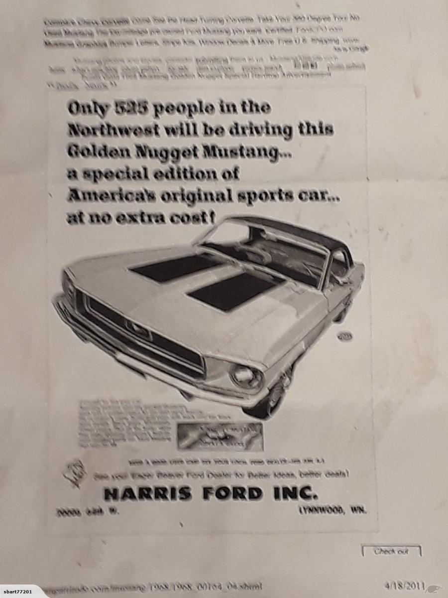 Ford Mustang 1968 Golden Nugget special edition images NZ (18).jpg