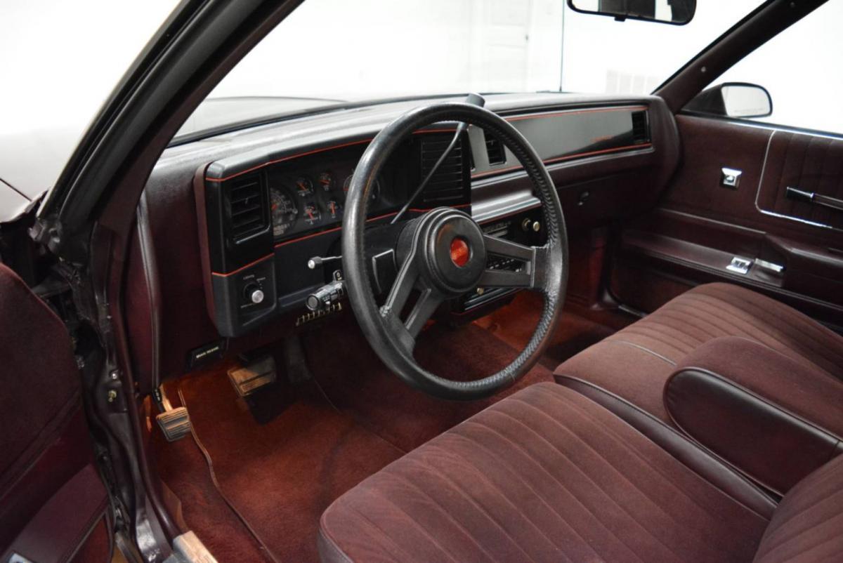 Interior images 1987 Chevy Monte Carlo SS Aerocoupe Maroon burgundy paint (25).jpg