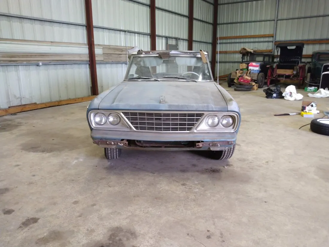 Laguna Blue Metallic Studebaker Daytona convertible images unrestored project for sale (15).png