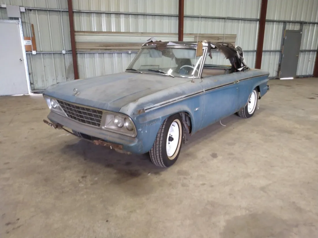 Laguna Blue Metallic Studebaker Daytona convertible images unrestored project for sale (18).png