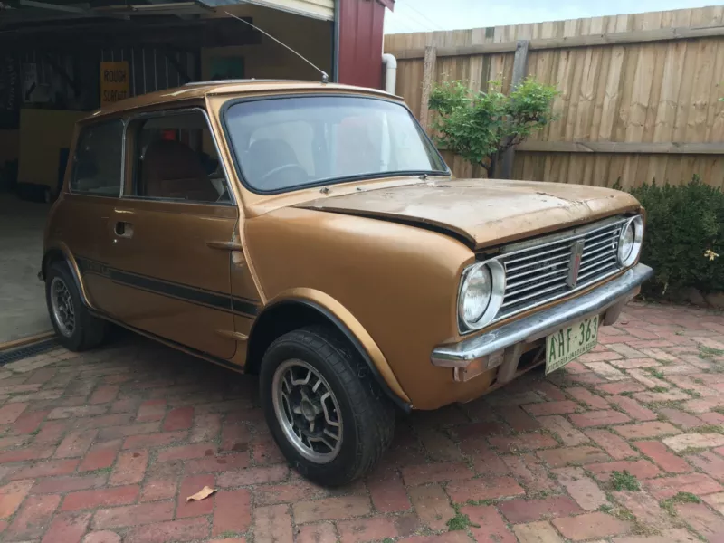 Leyland Mini 1275 LS 2021 project car unrestored nugget gold paint (1).png