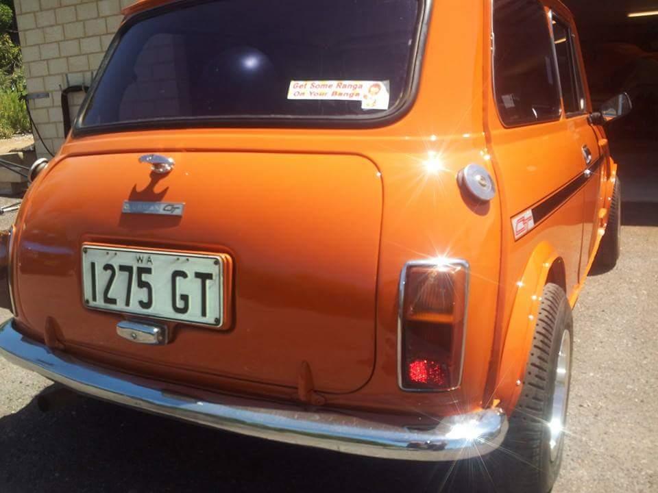 Leyland Mini Clubman GT Australia 1275 Cadiz Orange with stripes CR (2).jpg