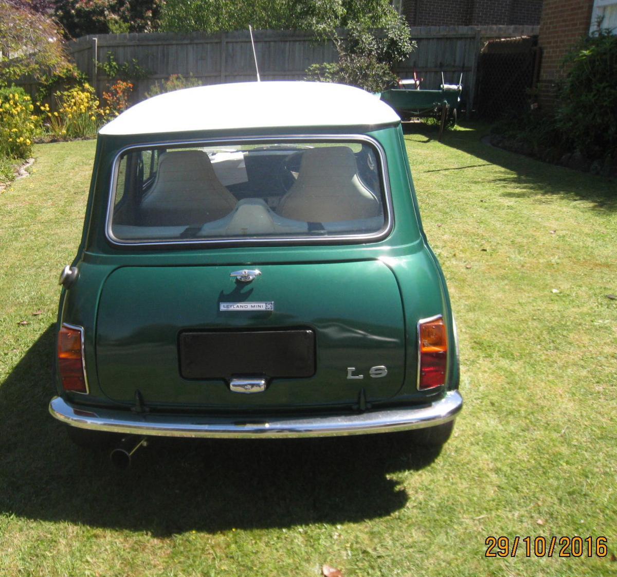 Leyland Mini LS Iridium Green 1977 restoration 1.jpg