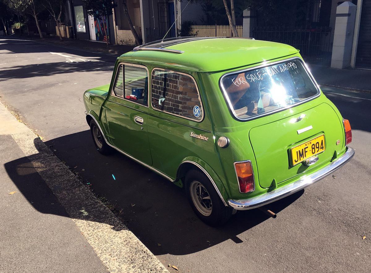 Leyland Mini S Sunshine 1977 Jade Green exterior images shots NSW (1).jpg