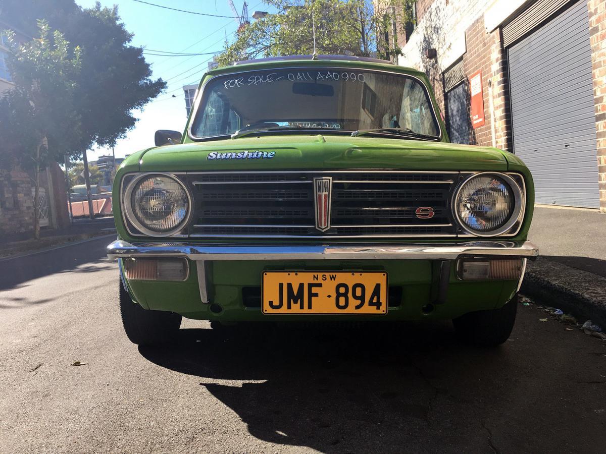 Leyland Mini S Sunshine 1977 Jade Green exterior images shots NSW (2).jpg