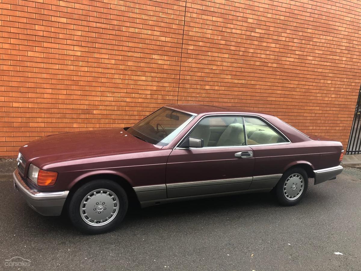 Maroon burgundy Mercedes 560 SEC coupe Australia W126 images (7).jpg